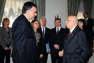 Il Presidente Giorgio Napolitano con Filip Vujanovic, Presidente del Montenegro