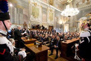 Un momento della cerimonia inaugurale dell'Anno Giudiziario del Consiglio di Stato, alla presenza del Presidente Giorgio Napolitano