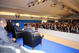 Il Presidente Giorgio Napolitano alla cerimonia di apertura del 33° Consiglio dei Governatori del Fondo Internazionale per lo Sviluppo Agricolo