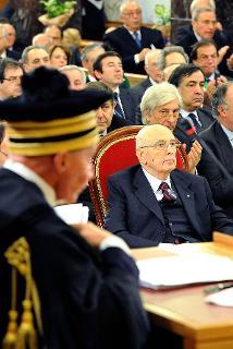 Il Presidente della Repubblica Giorgio Napolitano all'inaugurazione dell'Anno Giudiziario della Corte dei conti 2010
