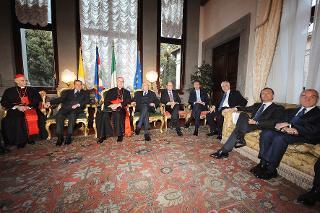 Il Presidente Giorgio Napolitano all'Ambasciata d'Italia presso la Santa Sede in occasione della ricorrenza della firma dei Patti Lateranensi