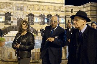 Il Presidente della Repubblica Giorgio Napolitano in visita al Palazzo Azem