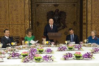 Il Presidente Giorgio Napolitano rivolge il suo indirizzo di saluto in occasione del pranzo di Stato offerto dal Presidente della Repubblica Araba Siriana Bashar al-Assad