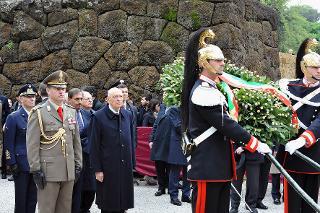 Il Presidente Giorgio Napolitano alla cerimonia commemorativa del 66° anniversario dell'eccidio delle Fosse Ardeatine