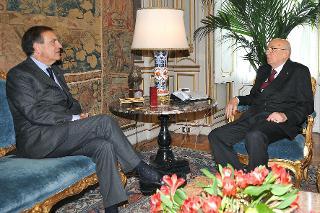 Il Presidente Giorgio Napolitano con il nuovo Ambasciatore d'Italia a Londra, Alain Economides