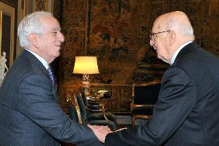 Il Presidente Giorgio Napolitano con il Dott. Francesco Amirante, Presidente della Corte costituzionale