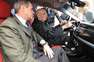 Il Presidente Giorgio Napolitano nel corso della presentazione della nuova vettura Alfa Romeo &quot;Giulietta&quot;