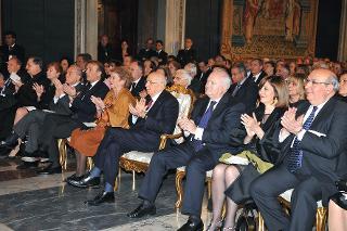 Il Presidente Giorgio Napolitano nel corso del concerto in occasione della Presidenza spagnola dell'Unione Europea, nell'ambito delle iniziative per i 25 anni della Fondazione Romaeuropa