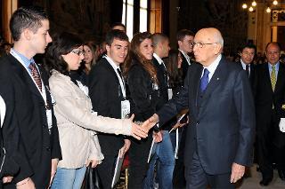 Il Presidente Giorgio Napolitano al Convegno &quot;Una giovane Costituzione. Eleggibilità e partecipazione giovanile dal 1948 ad oggi&quot;