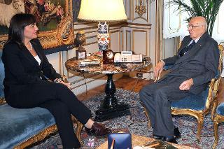 Il Presidente Giorgio Napolitano con Renata Polverini, Presidente della Regione Lazio