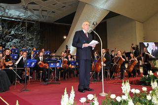 Il Presidente Giorgio Napolitano al concerto in onore di Sua Santità Benedetto XVI in occasione del quinto anniversario di pontificato
