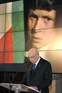 Il Presidente della Repubblica Giorgio Napolitano alla cerimonia del Giorno della Memoria dedicato alle vittime del terrorismo