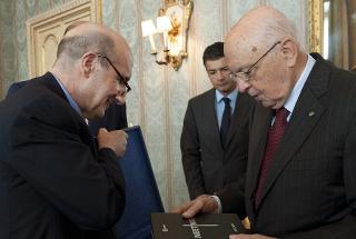 Il Presidente Giorgio Napolitano con Marco Venturi, Presidente della Confesercenti