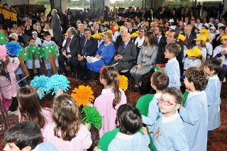 Il Presidente della Repubblica Giorgio Napolitano nel corso della celebrazione della Festa di Primavera