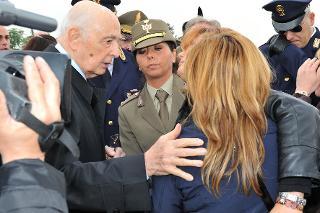 Il Presidente della Repubblica Giorgio Napolitano con i familiari dei militari italiani che hanno perso la vita in Afghanistan