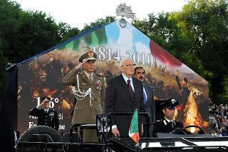 Il Presidente Giorgio Napolitano alla celebrazione del 196° Anniversario di fondazione dell'Arma dei Carabinieri a Piazza di Siena