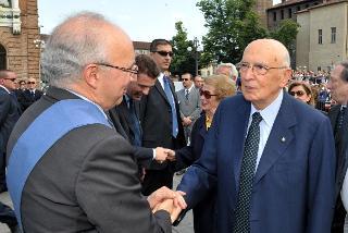 Il Presidente della Repubblica, Giorgio Napolitano, con il Presidente della Provincia di Torino, Antonio Saitta