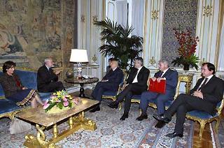 Il Presidente Giorgio Napolitano con il Signor Jacob Kellenberger, Presidente del Comitato Internazionale della Croce Rossa, durante i colloqui