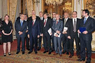 Il Presidente Giorgio Napolitano alla cerimonia di consegna dei Premi Eni Award