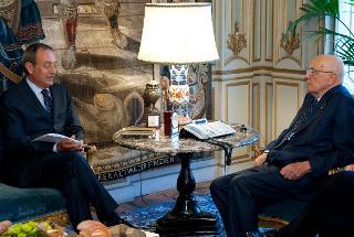 Il Presidente Giorgio Napolitano con Antonio Catricalà, Presidente dell'Autorità Garante della Concorrenza e del Mercato