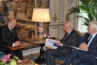 Il Presidente Giorgio Napolitano con il Presidente dell'Autorità per la Vigilanza sui Contratti Pubblici di Lavori, Servizi e Fornitura in occasione della Relazione annuale
