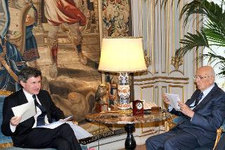 Il Presidente Giorgio Napolitano con Giovanni Alemanno, Sindaco di Roma