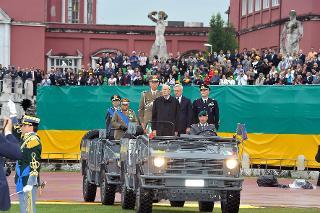 Il Presidente della Repubblica Giorgio Napolitano al suo arrivo allo Stadio dei Marmi in occasione del 236° Anniversario di Fondazione del Corpo della Guardia di Finanza