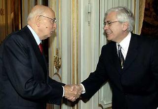 Il Presidente Giorgio Napolitano accoglie Ernesto Ottone, Segretario generale Aggiunto della Commissione Economica per l'America Latina e i Caraibi.
