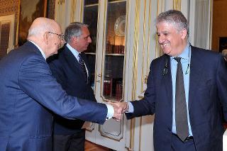 Il Presidente Giorgio Napolitano con il Sen. Roberto Della Seta in occasione del 30° anniversario di fondazione di Legambiente
