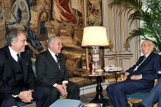 Il Presidente Giorgio Napolitano con Alessandro Ortis, Presidente dell'Autorità per l'energia elettrica e il gas, durante i colloqui