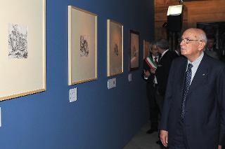 Il Presidente Giorgio Napolitano visita la Mostra sul Tiepolo allestita nei Musei Civici del Castello di Udine