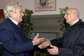 Il Presidente Giorgio Napolitano con il M° Piero Farulli, Presidente della Scuola di Musica di Fiesole
