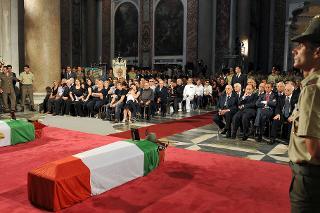 Il Presidente Giorgio Napolitano alle esequie solenni dei militari italiani caduti in Afghanistan