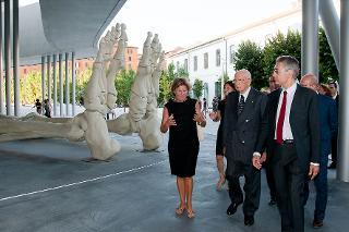 Il Presidente della Repubblica Giorgio Napolitano visita le mostre del Maxxi