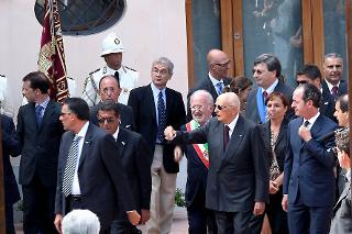 Il Presidente Giorgio Napolitano, a Mestre, in occasione dell'intitolazione di una Piazza a Gianni Pellicani