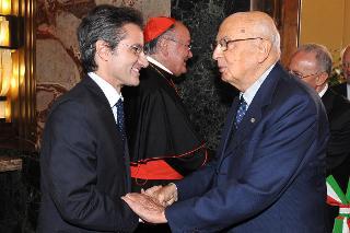 Il Presidente Giorgio Napolitano con l'On. Dott. Stefano Caldoro, Presidente della Giunta Regionale