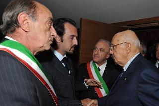 Il Presidente Giorgio Napolitano con il Vice Sindaco di Pollica dott. Stefano Pisani