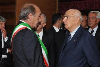 Il Presidente Giorgio Napolitano con il Sindaco di Atrani, dott. Nicola Carran