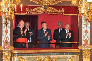 Il Presidente della Repubblica Giorgio Napolitano al Teatro Verdi