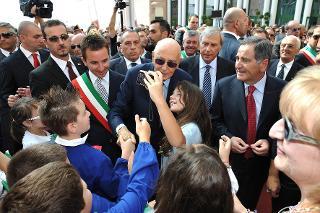 Il Presidente Giorgio Napolitano con gli studenti a Giffoni Valle Piana