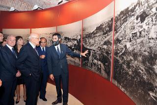 Il Presidente Giorgio Napolitano durante la visita alla Mostra &quot;L'Idea di Roma. Una città nella storia&quot; in occasione dei 140 anni di Roma Capitale