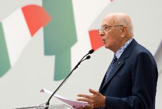 Il Presidente Giorgio Napolitano rivolge il suo indirizzo di saluto in occasione della cerimonia di apertura dell'anno scolastico 2010-2011, dedicata al 150° dell'Unità d'Italia