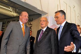 Il Presidente Giorgio Napolitano con S.E. il Re di Spagna e il Presidente della Repubblica del Portogallo, Anìbal Cavaco Silva, in occasione del VI Simposio Cotec Europa