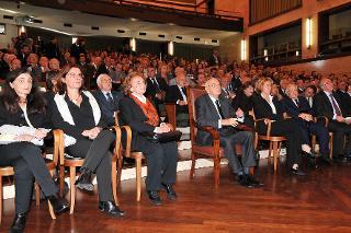 Il Presidente Giorgio Napolitano nel corso del convegno in memoria di Antonio Ruberti