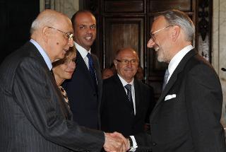 Il Presidente Giorgio Napolitano con l'On. Michele Vietti