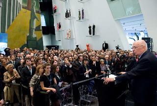 Il Presidente Giorgio Napolitano rivolge il suo indirizzo di saluto alla comunità italiana di Shanghai, in occasione della visita all'Expo