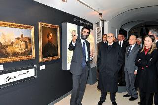 Il Presidente Giorgio Napolitano visita la Mostra &quot;Gioventù Ribelle. L'Italia del Risorgimento&quot; illustrata dal Prof. Marco Pizzo, direttore del Museo del Risorgimento