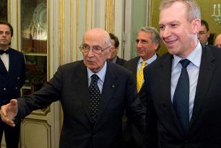 Il Presidente Giorgio Napolitano accoglie il Primo Ministro del Regno del Belgio, Yves Leterme