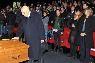 Il Presidente Giorgio Napolitano alla Casa del Cinema rende omaggio al regista Mario Monicelli