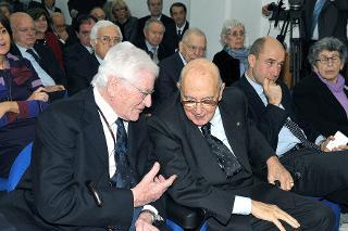 Il Presidente Giorgio Napolitano nel corso della giornata di studio in onore del Prof. Claudio Pavone